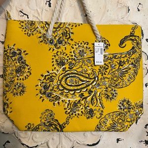 Dressbarn yellow beach bag
